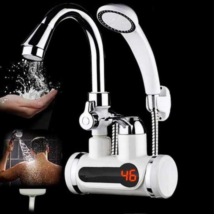 Instant Thankless Digital Electric Hot Water Tap for any wall Mount with led Display