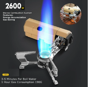 BRS-8 Portable Camping Stove Oil/Gas Multi-Purpose Petrol Stove, Foldable Outdoor Picnic Cooker Hiking Equipment