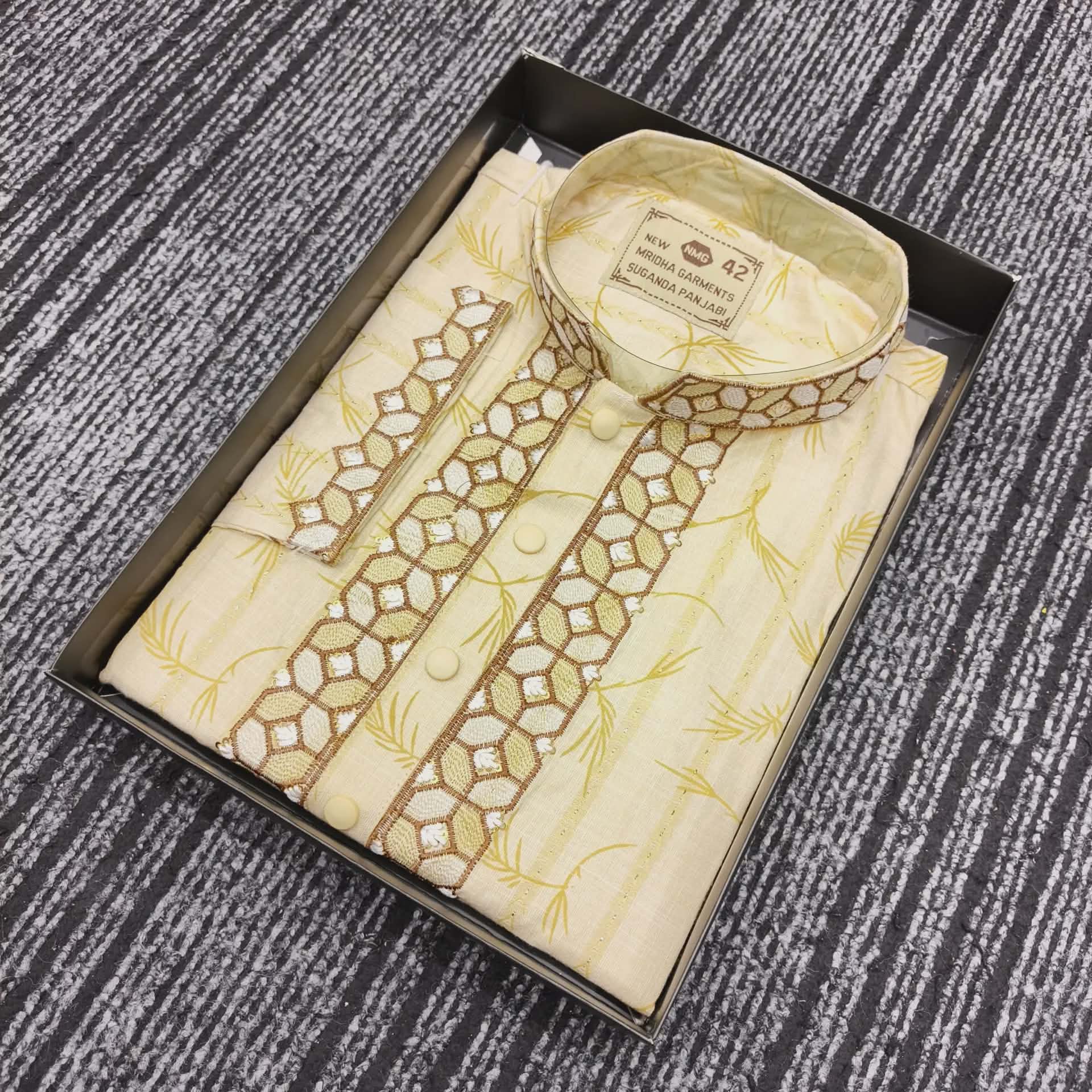 Premium White Embroidery Panjabi