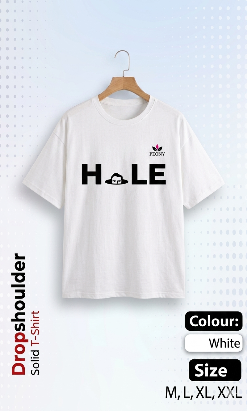 Drop Shoulder Printed T-Shirt – 100% Cotton Casual Wear for Men