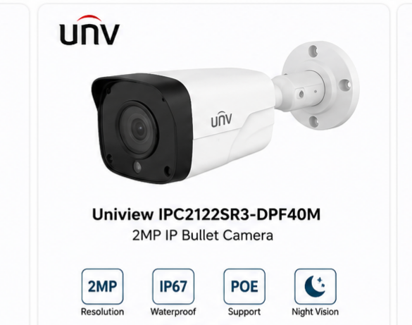 Uniview IPC2122SR3-DPF40M 2MP IP Bullet Camera