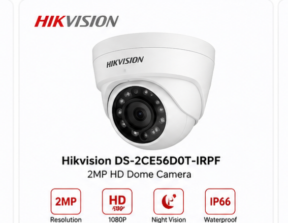 Hikvision DS-2CE56D0T-IRPF 2MP HD Dome Camera